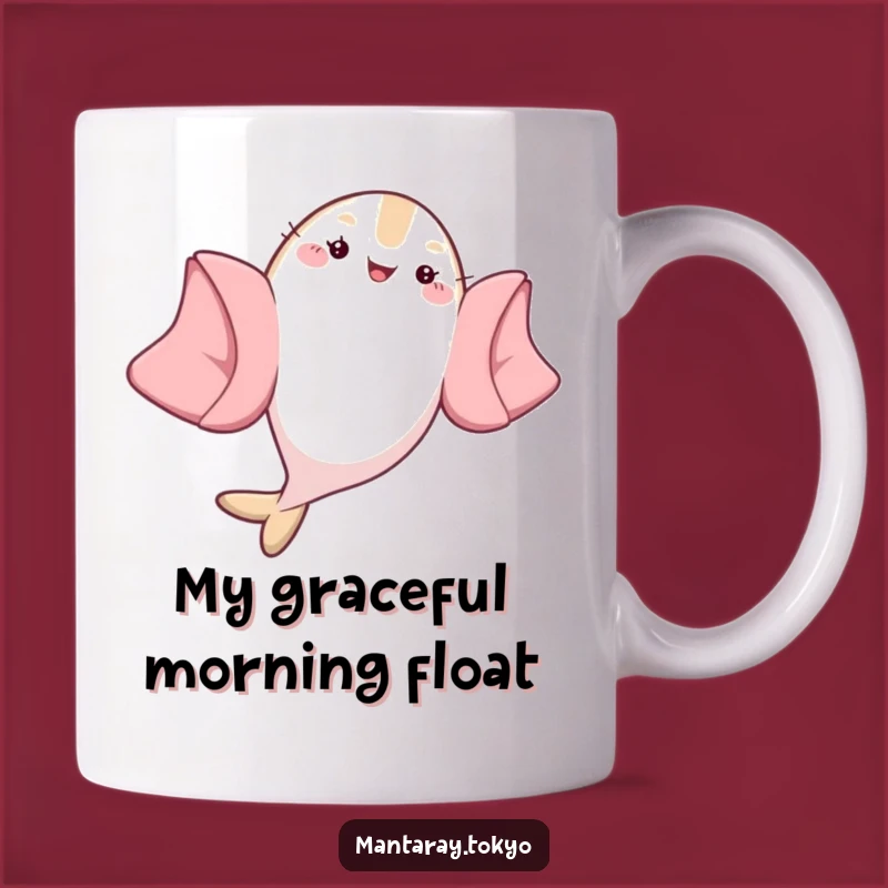 Funny Kawaii Manta Ray Kimono Flip Mug - Perfect Humorous Gift for Ocean Lovers