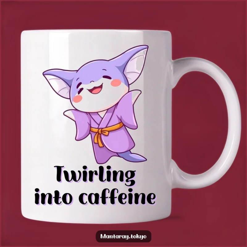 Joyful Manta Ray Funny Kimono Twirling Mug: Perfect Funny Gift for Dance Lovers