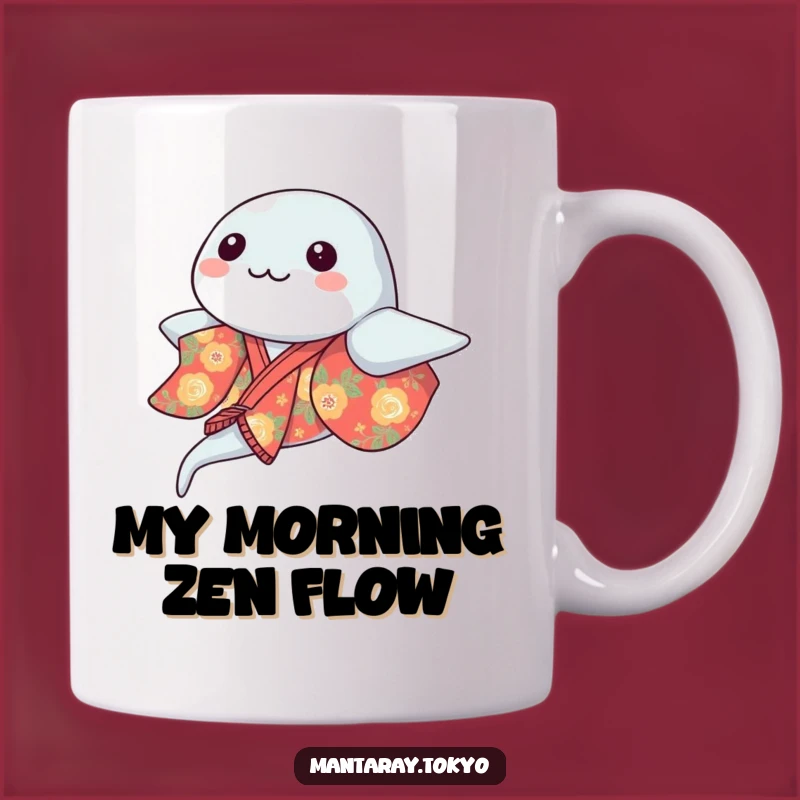 Funny Kawaii Manta Ray Kimono Mug: A Graceful Glider Gift for Ocean Lovers