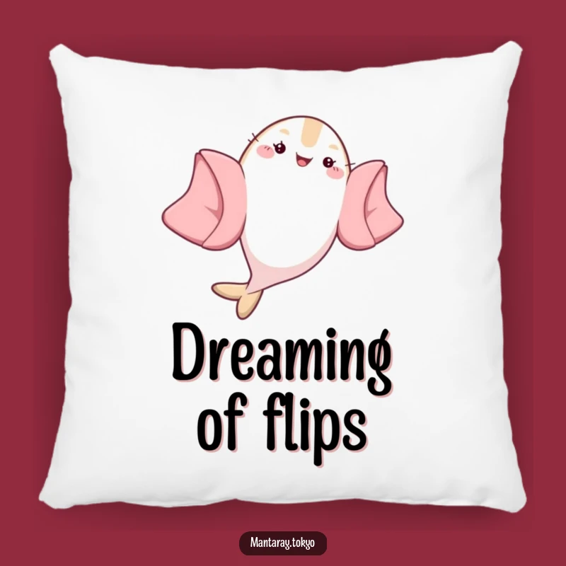 Cute Funny Kawaii Manta Ray Kimono Flip Pillow - Comfy Humorous Gift
