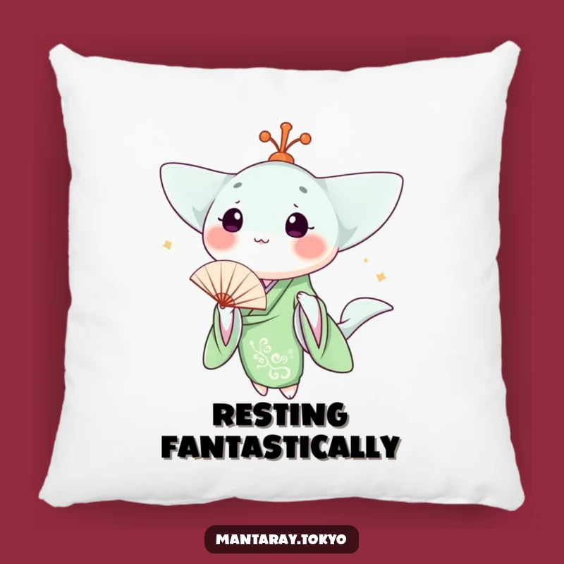 Funny Kawaii Manta Ray Kimono Pillow: Comfy & Humorous Accent