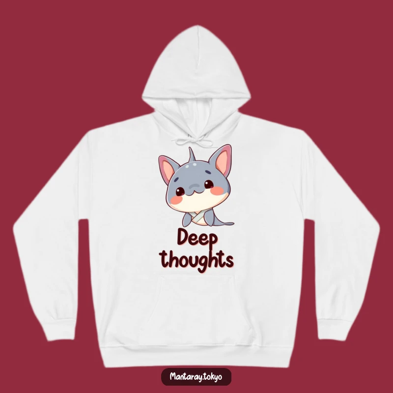 Cozy Funny Kawaii Manta Ray Curious Kimono Hoodie - Warm Intellectual Gift