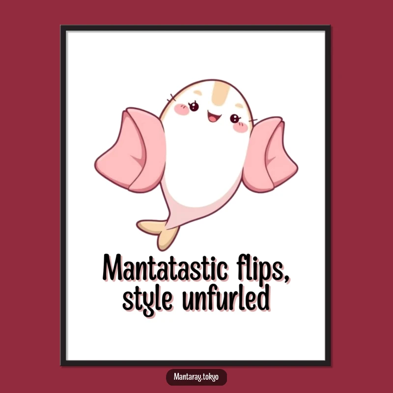 Free Printable Wall Art: Funny Mantaray Kimono Flip Downloadable Poster Art