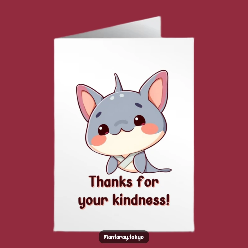 Free Printable Thank You Card: Curious Mantaray Kimono Downloadable Gift