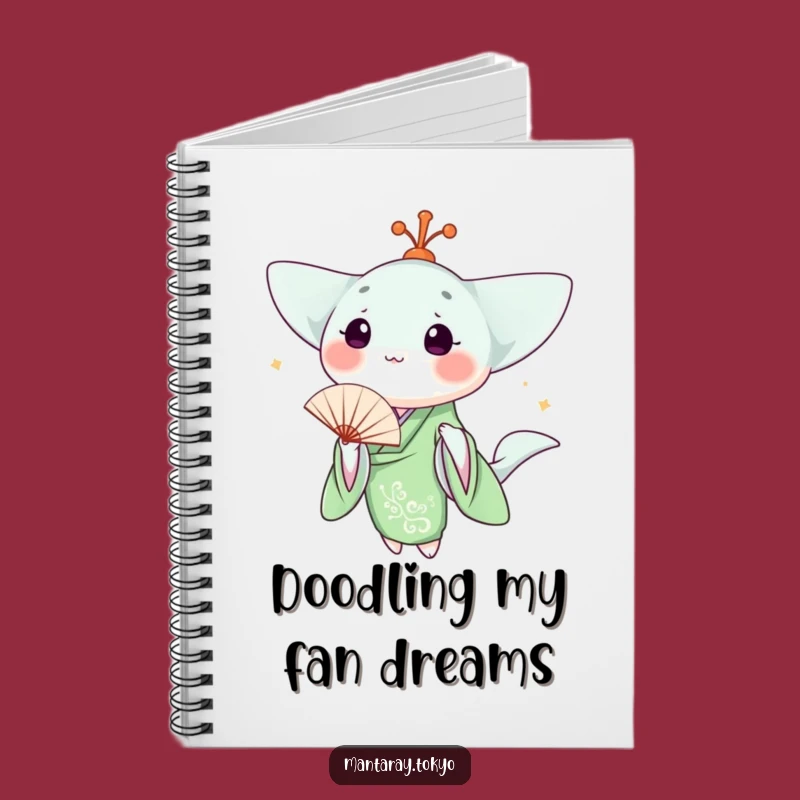 Funny Kawaii Manta Ray Kimono Notebook: Journal Your Thoughts with Humor