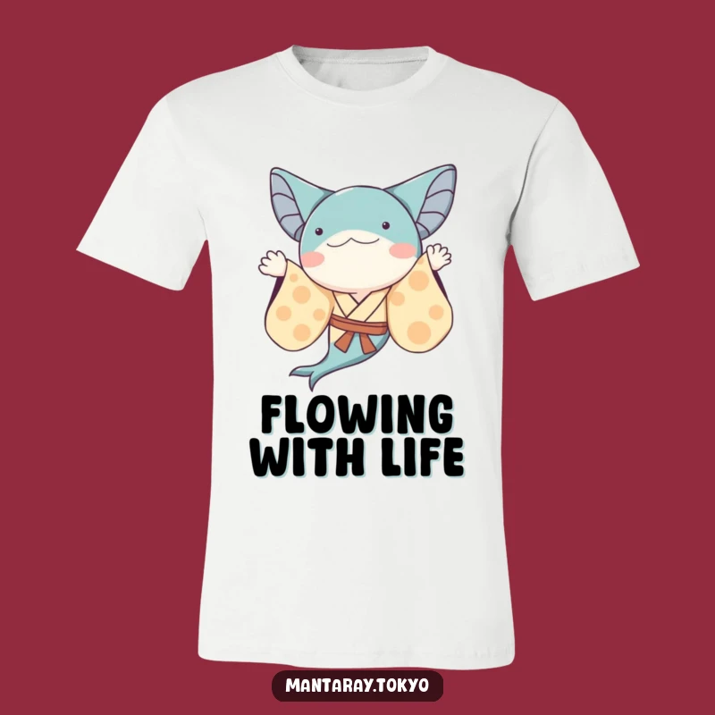Funny Whimsical Manta Ray Kimono T-Shirt: Flowing Sleeves, Hilarious Ocean Gift