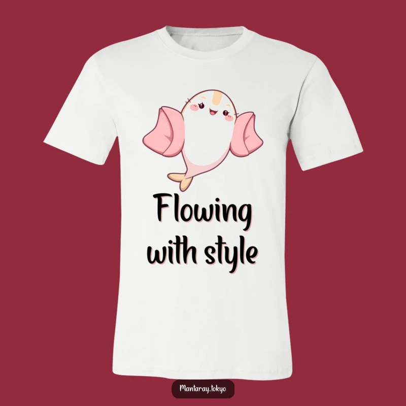 Funny Kawaii Manta Ray Kimono Flip T-Shirt - Hilarious Ocean Apparel Gift