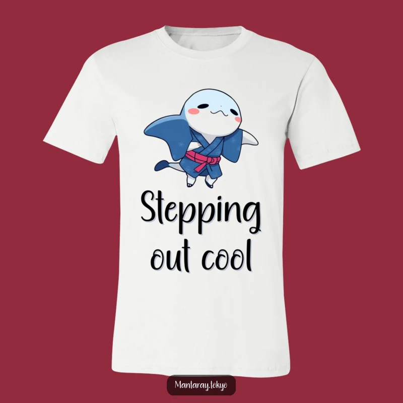 Funny Manta Ray Indigo Kimono T-Shirt: Dancing Step, Hilarious Ocean Gift