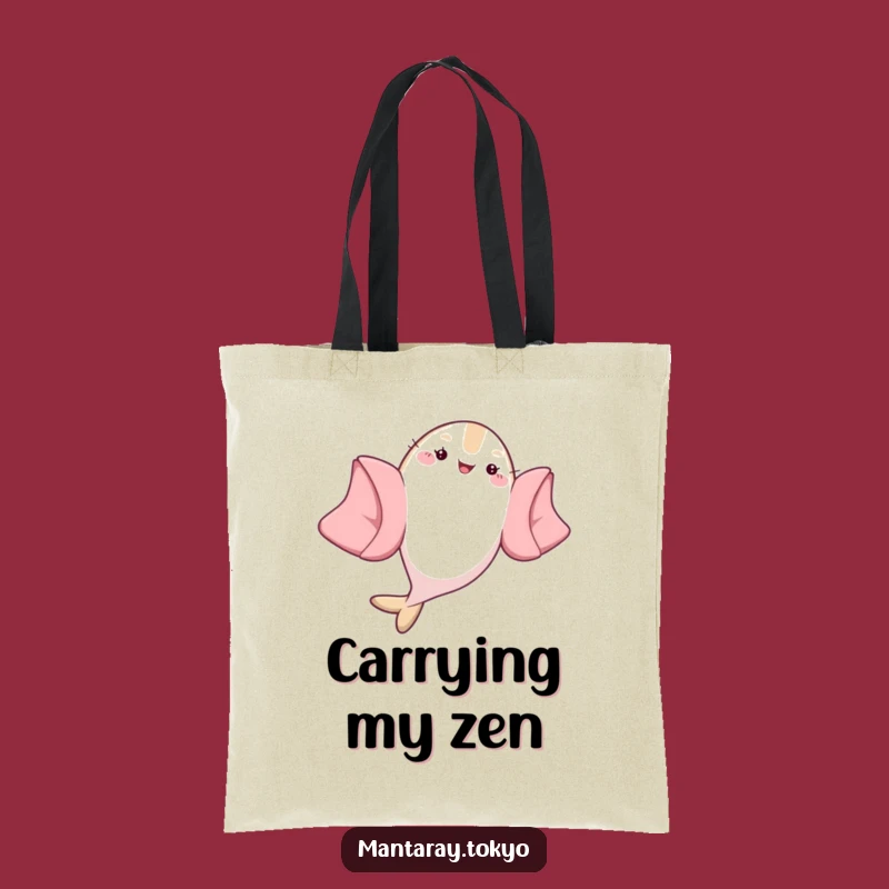 Funny Kawaii Manta Ray Kimono Flip Tote Bag - Stylish Humorous Gift