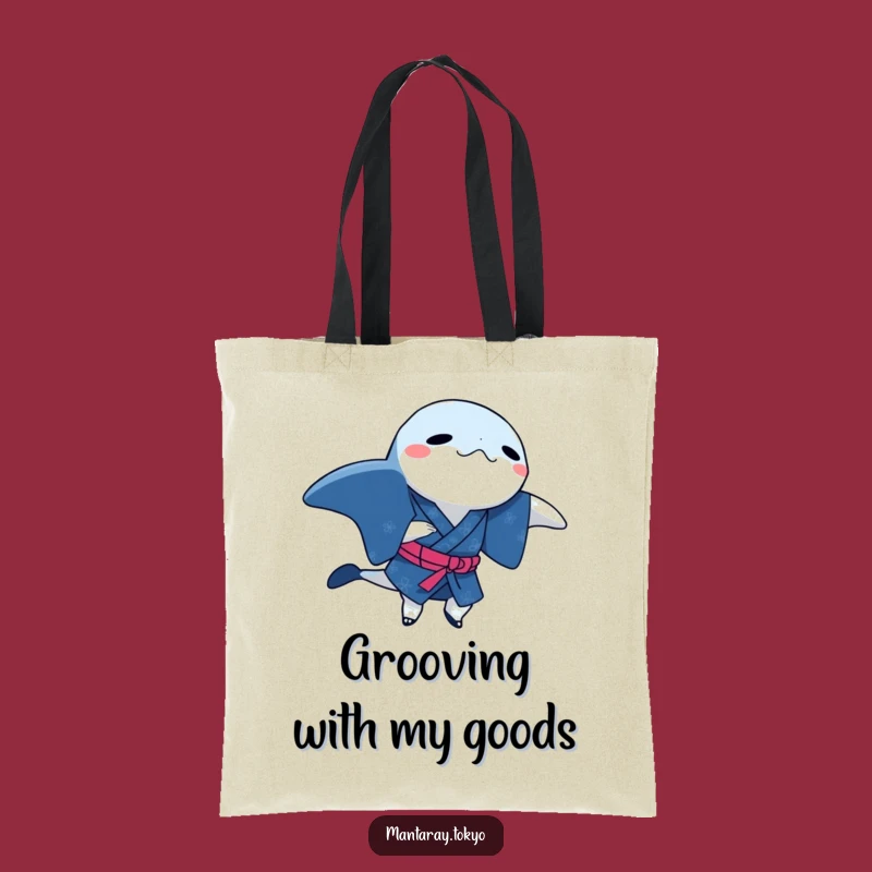 Funny Manta Ray Indigo Kimono Tote Bag: Dancing Step, Practical Humorous Gift